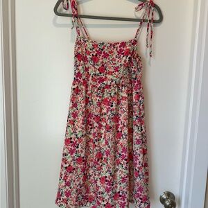 Altar'd State Pink Floral Tie-Strap Sundress